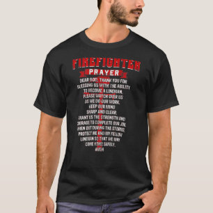 Brandweerlieden gebed Christelijke brandweermannen T-shirt