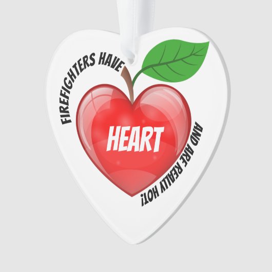 Brandweerlieden hebben hartversiering ornament (voorkant)
