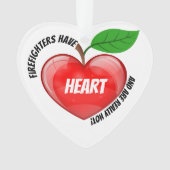 Brandweerlieden hebben hartversiering ornament (voorkant)