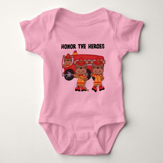 Brandweerlieden Honoreren de Heroes Tshirts en Gif (Voorkant)