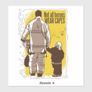 Brandweerlieden niet alle helden Draag kapsels Sticker
