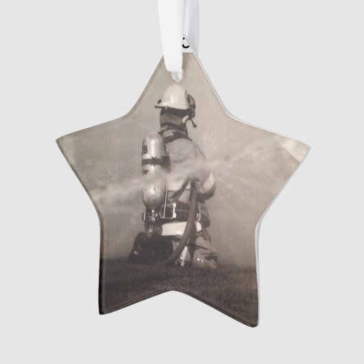 Brandweerlieden op het werk ornament (voorkant)