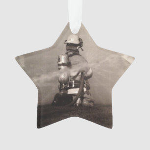 Brandweerlieden op het werk ornament