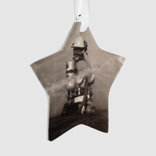 Brandweerlieden op het werk ornament (voorkant)