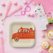 Brandweerlieden Papieren Bordje (Feest)