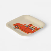 Brandweerlieden Papieren Bordje (Gebogen)