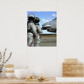 Brandweerlieden plaatsen een brandslang tijdens ee poster (Keuken)