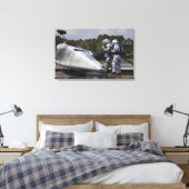 Brandweerlieden reageren op de scène canvas afdruk (Insitu (Slaapkamer))