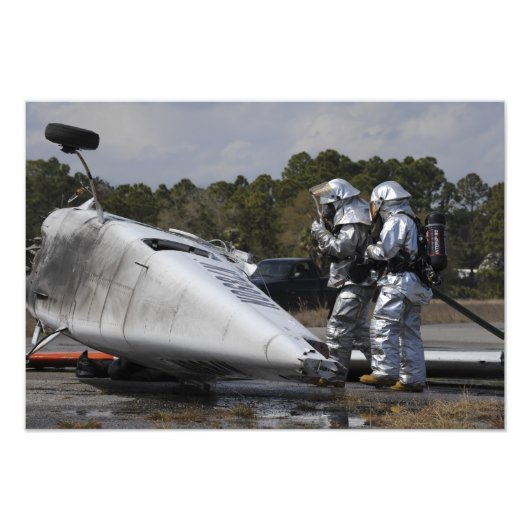 Brandweerlieden reageren op de scène foto afdruk (Voorkant)