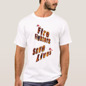 Brandweerlieden Redden Levens, Heren Wit T-shirt (Voorkant)