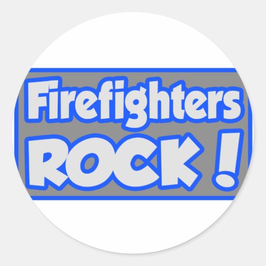 Brandweerlieden Rock! Ronde Sticker (Voorkant)