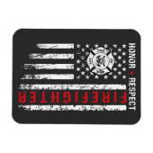 Brandweerlieden Rode lijn Amerikaanse vlag Magneet (Horizontaal)