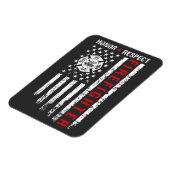 Brandweerlieden Rode lijn Amerikaanse vlag Magneet (Linkerzijde)