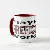 Brandweerlieden - Speel hard / werk hard Mok (Voorkant links)