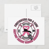 Brandweerlieden voor een zuivere borstkanker briefkaart (Voorkant / Achterkant)
