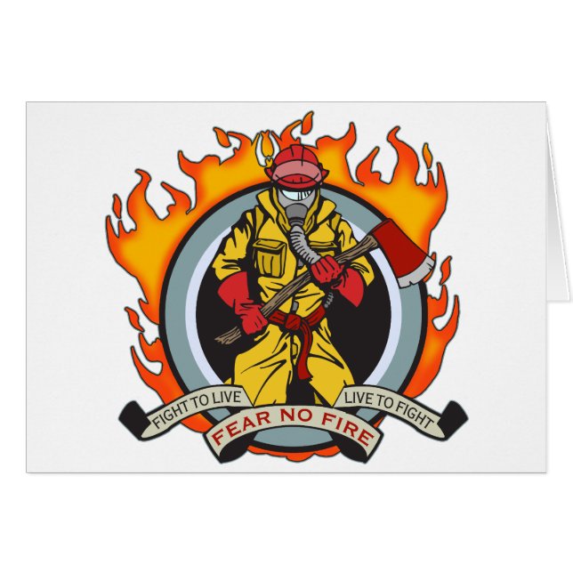 Brandweerlieden vrezen geen brand (Voorkant Horizontaal)