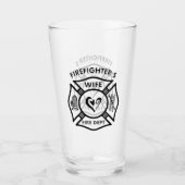 brandweerlieden vrouw Maltees kruis Glas (Voorkant)