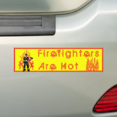 Brandweerlieden zijn hete Bumpersticker (Op auto)