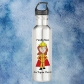 Brandweerlieden zijn superhelden Vrouw Funny Waterfles