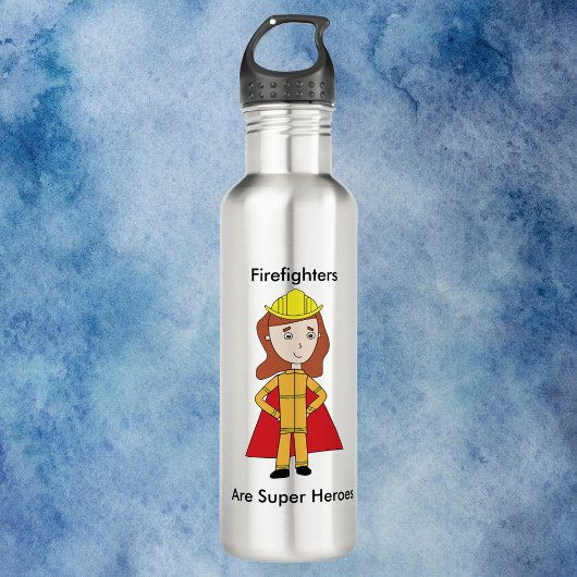 Brandweerlieden zijn superhelden Vrouw Funny Waterfles