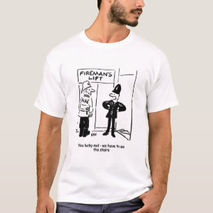Brandweerliften Cartoon T-shirt