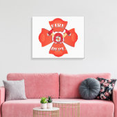 Brandweerlogo Canvas Afdruk (Insitu (Woonkamer))