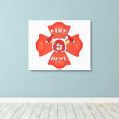 Brandweerlogo Canvas Afdruk (Insitu (Houten vloer))
