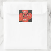 Brandweerlogo Vierkante Sticker (Tas)