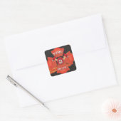 Brandweerlogo Vierkante Sticker (Envelop)