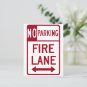 Brandweerluis geen parkeerteken briefkaart (Staand voorkant)