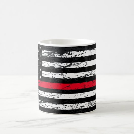 Brandweerluis met dunne rode lijn koffiemok (Center)