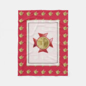 Brandweerluitenant 1 Bugle Maltese kruis Fleece Deken (Voorkant)