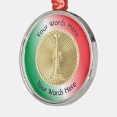 Brandweerluitenant Gold Medallion Metalen Ornament (Links)