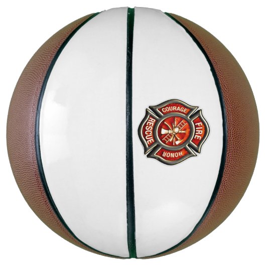 Brandweermaagd Maltees kruis, volledig formaat Bas Basketbal (Verticaal)