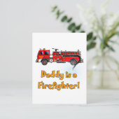 Brandweermachinekamerbrandblusser T-shirts en sche Briefkaart (Staand voorkant)