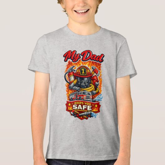 Brandweerman (1) Tri-Blend shirt (Voorkant)
