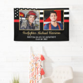 Brandweerman 2 Afbeelding Fire Academy Afstuderen Spandoek (Insitu)