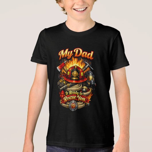 Brandweerman (2) Tri-Blend shirt (Voorkant)