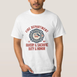 Brandweerman 343 Moed Sacrifice Plicht Eer T-shirt