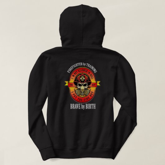 Brandweerman 3 Zie beide kanten Hoodie (Design achterkant)