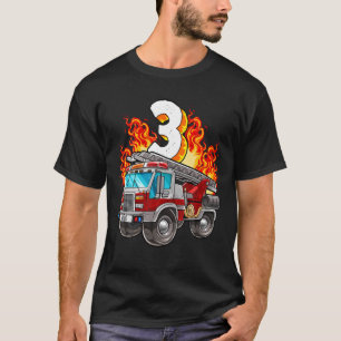 brandweerman 3rd Birthday Fireman en Firetruck Bir T-shirt