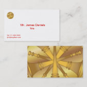 Brandweerman 5 Bugle Gold Medallion Visitekaartje (Voorkant / Achterkant)