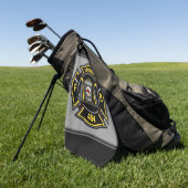 Brandweerman ADD NAAM Brandweer Reddingsteam Golfhanddoek (Groen)