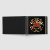 Brandweerman ADD NAME Brandweerpost Badge Gastenboek (Volledig)