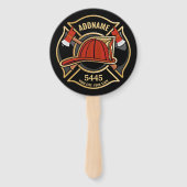 Brandweerman ADD NAME Brandweerpost Badge Handwaaier (Achterkant)