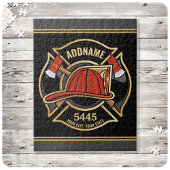 Brandweerman ADD NAME Brandweerpost Badge Legpuzzel