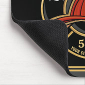 Brandweerman ADD NAME Brandweerpost Badge Muismat (Hoek)