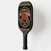 Brandweerman ADD NAME Brandweerpost Badge Pickleball Paddle (Links)