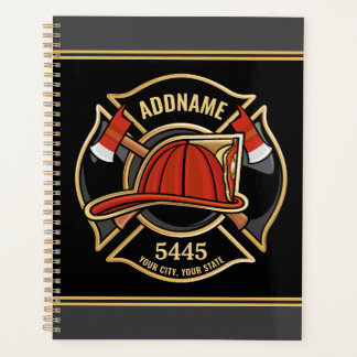 Brandweerman ADD NAME Brandweerpost Badge Planner