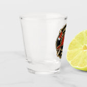 Brandweerman ADD NAME Brandweerpost Badge Shot Glas (Links)